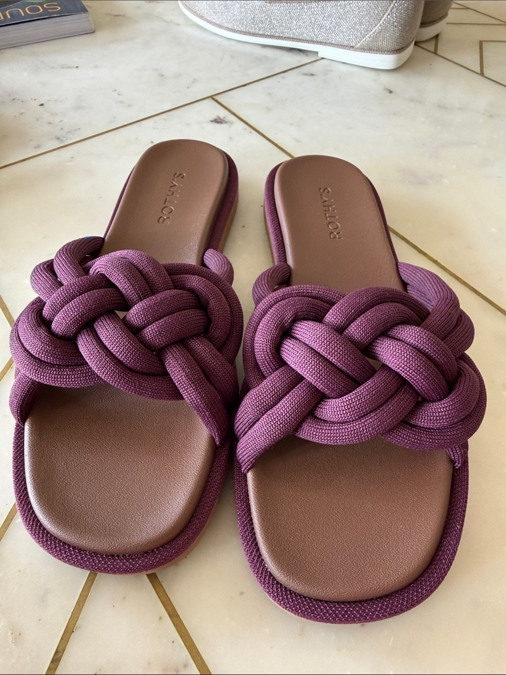 New Rothy's Raspberry Purple The Summer Sandal - Picture 2 of 6